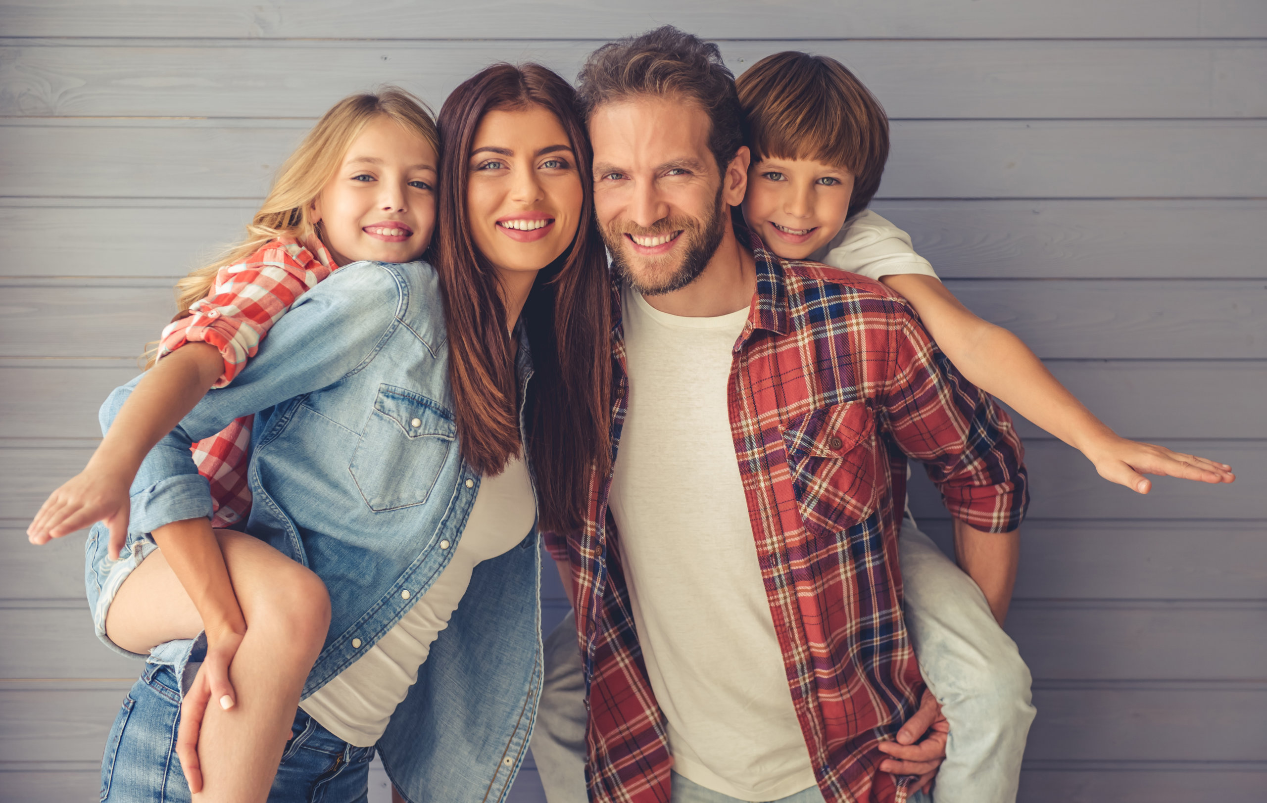 Happy family together