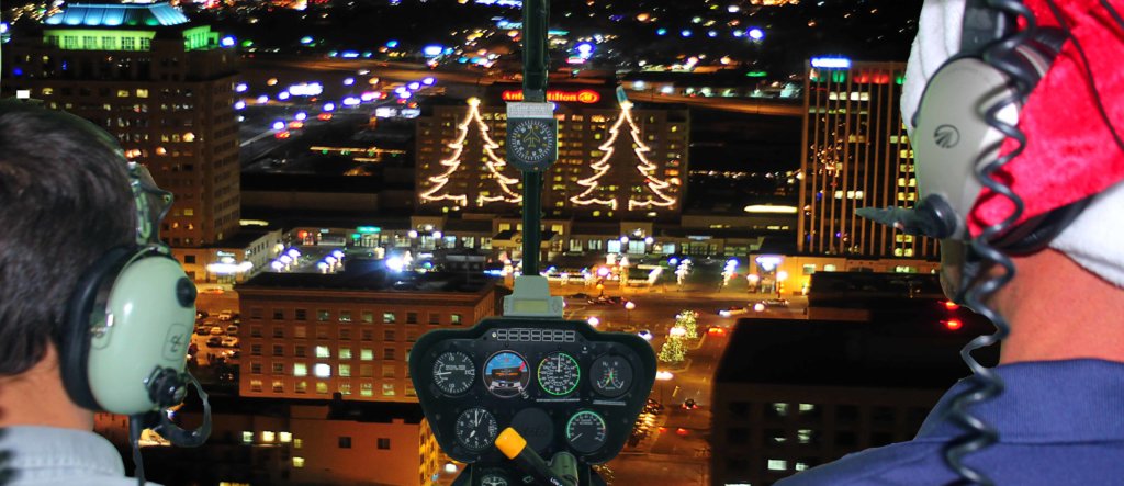 Private helicopter christmas light tour