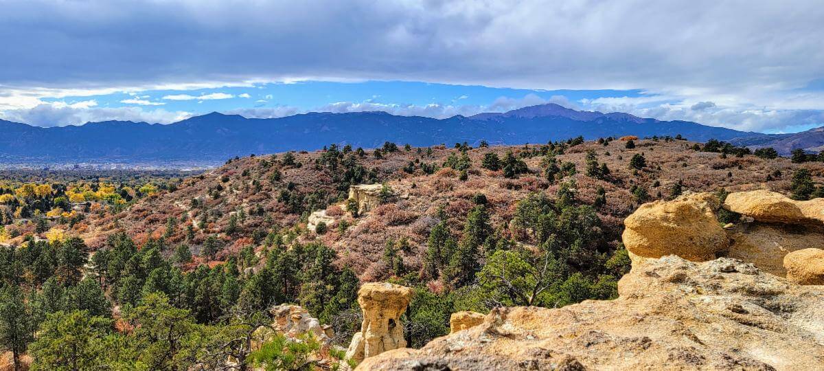 panoramic view of colorado springs from palmer park